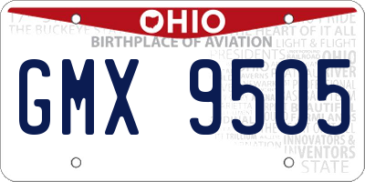 OH license plate GMX9505