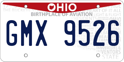 OH license plate GMX9526