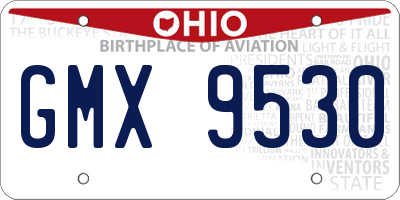 OH license plate GMX9530