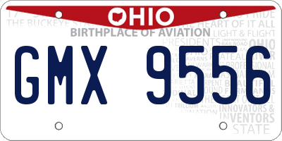 OH license plate GMX9556