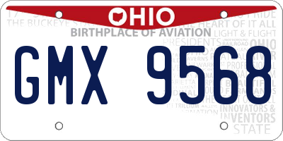OH license plate GMX9568