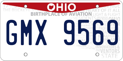 OH license plate GMX9569