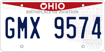 OH license plate GMX9574