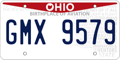 OH license plate GMX9579