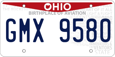 OH license plate GMX9580