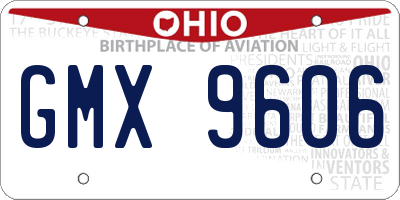 OH license plate GMX9606