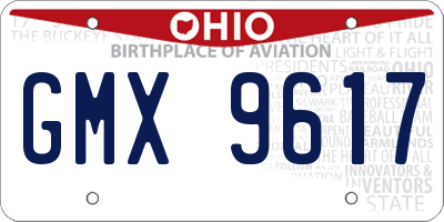 OH license plate GMX9617