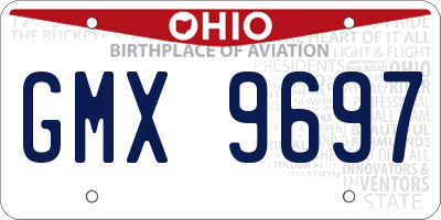 OH license plate GMX9697