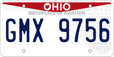 OH license plate GMX9756