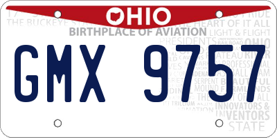 OH license plate GMX9757
