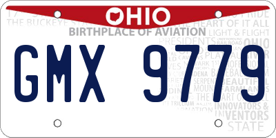 OH license plate GMX9779