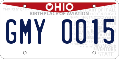 OH license plate GMY0015