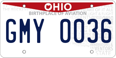 OH license plate GMY0036