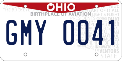 OH license plate GMY0041