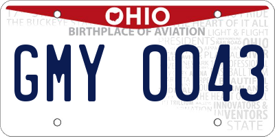 OH license plate GMY0043