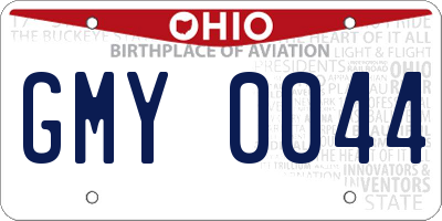 OH license plate GMY0044