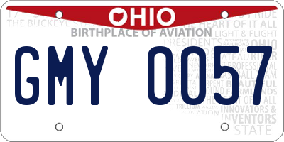 OH license plate GMY0057
