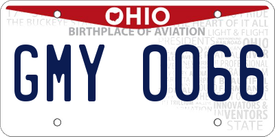 OH license plate GMY0066