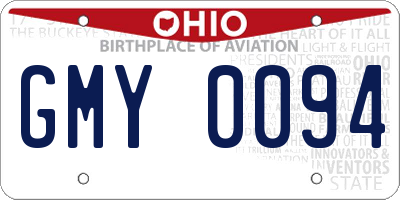 OH license plate GMY0094