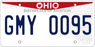 OH license plate GMY0095