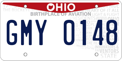 OH license plate GMY0148