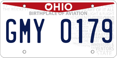 OH license plate GMY0179