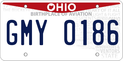 OH license plate GMY0186