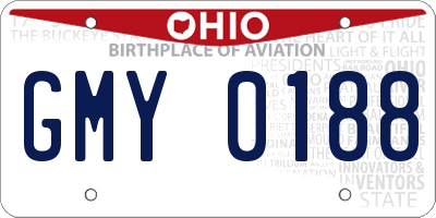 OH license plate GMY0188