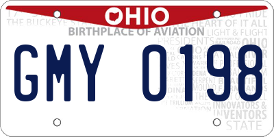 OH license plate GMY0198