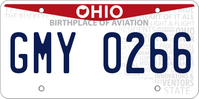 OH license plate GMY0266