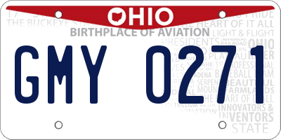 OH license plate GMY0271