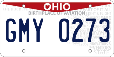 OH license plate GMY0273