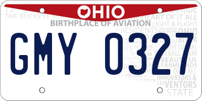 OH license plate GMY0327