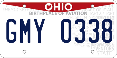 OH license plate GMY0338