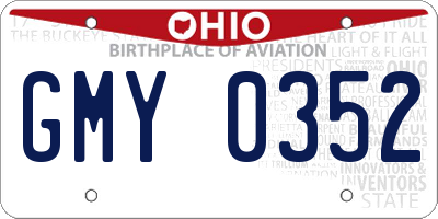 OH license plate GMY0352
