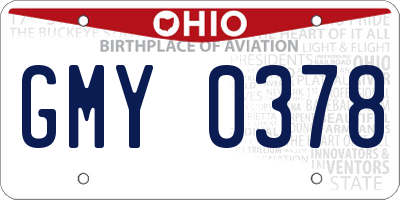 OH license plate GMY0378