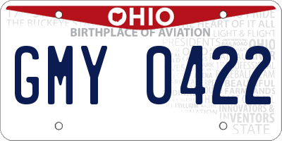 OH license plate GMY0422