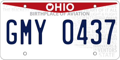 OH license plate GMY0437
