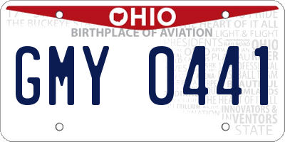 OH license plate GMY0441