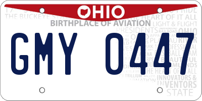 OH license plate GMY0447