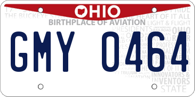 OH license plate GMY0464
