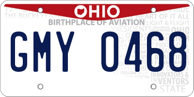 OH license plate GMY0468
