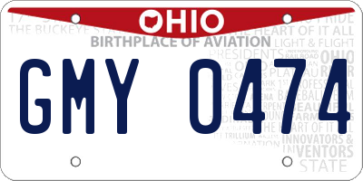 OH license plate GMY0474
