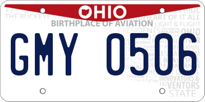 OH license plate GMY0506