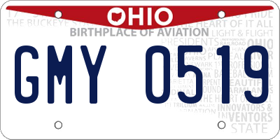 OH license plate GMY0519