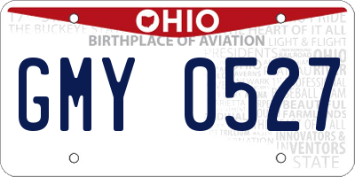 OH license plate GMY0527