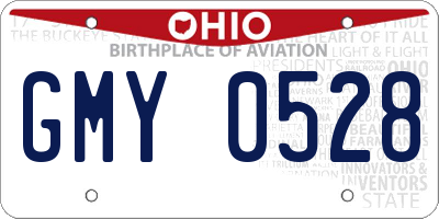 OH license plate GMY0528