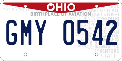 OH license plate GMY0542