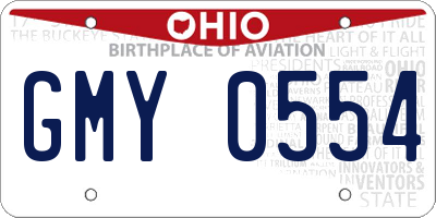 OH license plate GMY0554