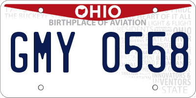 OH license plate GMY0558